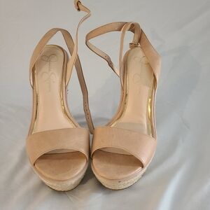 Tan Jessica Simpson wedges